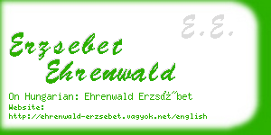 erzsebet ehrenwald business card